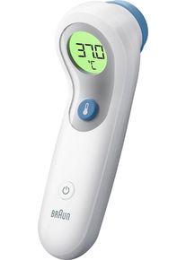 Braun Stirn-Fieberthermometer »No touch + touch Stirnthermometer - BNT300« Mit Position Check - Anleitung für genaue Messwerte in weiß