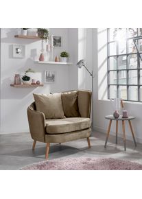 Max Winzer Loungesessel »Mirandas in beige, Größe B/H/T: 106 cm x 88 cm x 83 cm