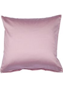 Janine Kissenbezug &raquo;Colors Mako Satin&laquo; mit Rei&szlig;verschluss in rosa, Gr&ouml;&szlig;e B/L: 50 cm x 50 cm