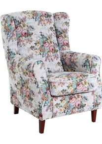 Max Winzer Ohrensessel »Luke« mit Kederverzierung in rosa, Größe B/H/T: 77 cm x 103 cm x 86 cm