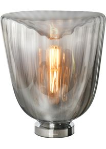 Musterring Tischleuchte »Fiori« E27 1 Stk. Verspiegeltes Glas in grau, Größe Ø 30 cm Höhe: 37 cm