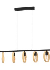 Eglo Hängeleuchte »IPSDEN« E27 1 Stk. Hängeleuchte in schwarz aus Stahl - exkl. E27 - 40W in schwarz, Größe Höhe: 110 cm