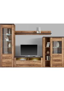 Home Affaire Wohnwand »Larona in braun, Größe B/H/T: 305 cm cm