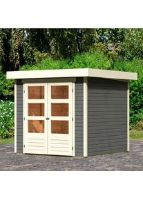 Karibu Gartenhaus »Askola 2« 19 mm Wandstärke in grau