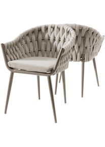 Destiny Gartensessel »MOLINO« Set in grau, Größe B/H/T: 61 cm x 81 cm x 59 cm