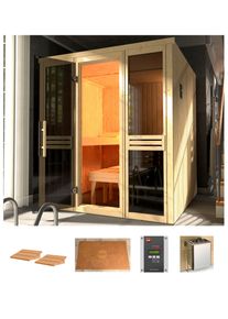 Weka Sauna »Classic« 7,5 kW Bio-Kombiofen mit ext. Strg. in beige