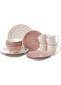 Ritzenhoff & Breker Ritzenhoff & Breker Geschirr-Set »Kombiservice Valencia 16er Set braun« in braun