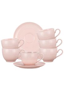 Seltmann Weiden Tasse »Kaffeetassen mit Untertassen Amina 250 ml 6er Set« in rosa