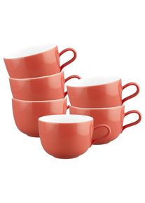 Seltmann Weiden Tasse »Milchkaffeetassen Liberty Pure Colors 380 ml 6er Set« in rot