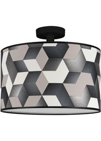 Britop Lighting Deckenleuchte »ESPACIO« E27 Lampenschirm aus laminierter Tapete, Baldachin aus Metall in bunt