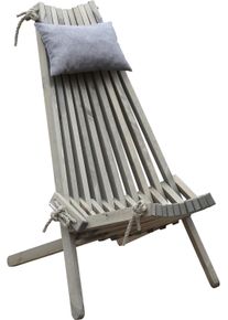 Garden Pleasure Gartenliege »Relaxsessel FALUN« klappbar, Kiefernholz in grau