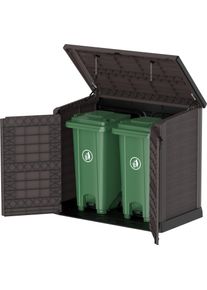 Vcm Gerätehaus »StoreAway Mülltonnenbox Gartenhaus 1200 L« in braun