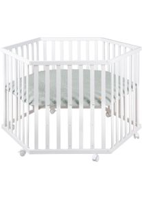 Roba Laufgitter »Style weiß, 6-eckig« bis 15 kg mit Laufgittereinlage frosty green in grün