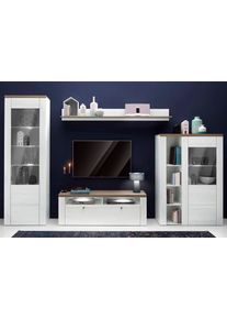 Home Affaire Wohnwand »Larona in weiß, Größe B/H/T: 305 cm cm