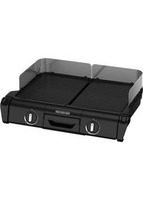 Tefal Tischgrill »TG800N Family-Grill« 2400 W Indoor- & Outdoor-Elektrogrill, 2 Grillplatten, antihaftbesch., 2400 W in schwarz