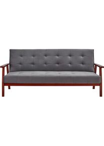 Salesfever Schlafsofa »Skagen 3-Sitzer Sofa« Holzgestell Sofa: Entspannung und Schlaf auf 190cm Breite in grau, Größe B/H/T: 190 cm x 81 cm x 85 cm