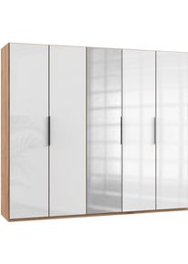 wimex Kleiderschrank »Level by fresh to go« mit Glas- und Spiegeltüren in braun, Größe B/H/T: 250 cm x 216 cm x 58 cm
