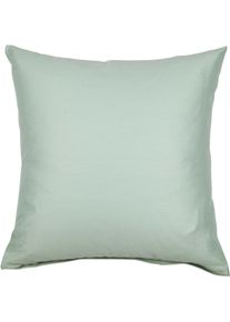 Janine Kissenbezug &raquo;Colors Mako Satin&laquo; mit Rei&szlig;verschluss in gr&uuml;n, Gr&ouml;&szlig;e B/L: 50 cm x 50 cm