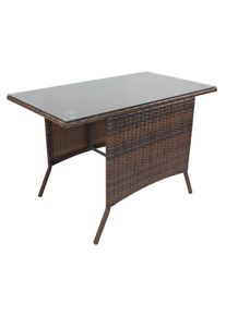 Vcm Gartentisch »Rattan Gartentisch Balkontisch Raloso 114x64« in braun