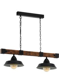 Eglo Hängeleuchte »OLDBURY« E27 1 Stk. Vintage Pendelleuchte in braun, Größe Höhe: 110 cm