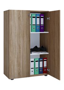 Vcm Aktenschrank »Büroschrank mit 3 Fächern moderner Aktenschrank mit Drehtüren Maße ca. B. 70 x H. 110 x T. 40 cm ¿ Lona 3-Fach« 1 Stk. tlg.,...
