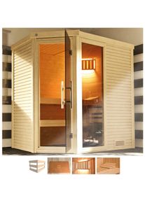 Weka Sauna »Cubilis« ohne Ofen, inkl. Aufbauservice in beige