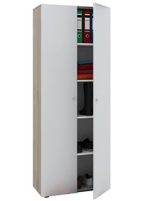 Vcm Aktenschrank »Büroschrank mit 5 Fächern moderner Aktenschrank mit Drehtüren Maße B. 70 x H. 178 x T. 40 cm ¿ Vandol« 1 Stk. tlg. in weiß, Größe...