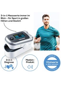 Beurer Pulsoximeter »PO 40 klein, leicht und schmerzfreie Messung« Ermittlung der Sauerstoffsättigung (SpO2) und der Herzfrequenz (Puls) in grau
