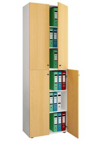Vcm Aktenschrank »Büroschrank mit 6 Fächern moderner Aktenschrank mit Drehtüren Maße ca. H. 220 x B. 70 x T. 40cm ¿ Lona 6-Fach« 1 Stk. tlg. in...