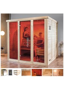 Weka Sauna »Kemi Panorama« 7,5 kW Bio-Ofen mit ext. Steuerung in beige