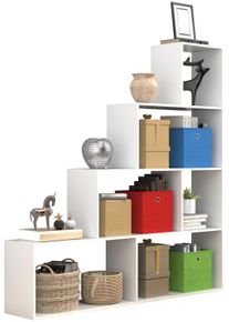 Vcm Standregal »Holz Regal Raumteiler Standregal Bücher Dubila L« in weiß