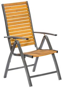 Merxx Gartensessel »Santorin« 1 Stk. tlg. Akazienholz/Aluminium in braun, Größe B/H/T: 54 cm x 109 cm x 65 cm