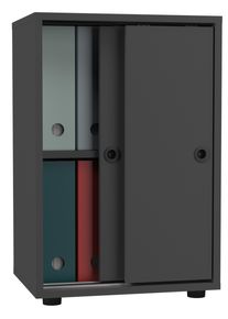 Vcm Aktenschrank »Büroschrank Schiebetüren Aktenschrank Ulas 2fach« in grau