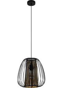 Eglo Hängeleuchte »CURASAO Pendellampe in schwarz, Größe Ø 33,5 cm Höhe: 110 cm