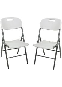 Garden Pleasure Klappstuhl »MUFARO« (Set) 2 Stk.2er Set in weiß, Größe B/H/T: 46 cm x 87 cm x 54 cm