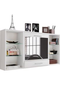 Vcm Computerschrank »Frisiertisch Wandtisch mit ausklappbarer Fläche Maße H. 60 x B. 115 x T. 20 cm Schminkschrank mit Schublade Schminktisch -...