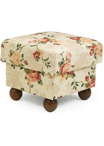 Max Winzer Hocker »Malmö« mit Holz-Kugelfüßen in bunt, Größe B/H/T: 55 cm x 43 cm x 55 cm