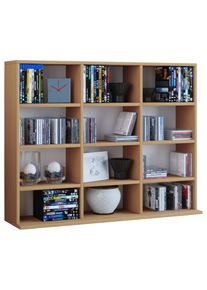 Vcm Standregal »Holz CD DVD Standregal Bücherregal Regal Megosa L« in braun