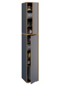 Vcm Schuhschrank »XL Holz Großer Schuhschrank Schuhkommode Salia B30« in grau