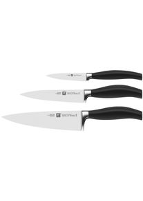 Zwilling Messer-Set »***** FIVE STAR« Made in Germany, Sonderschmelze, Ergonomisch, 3-tlg. in schwarz