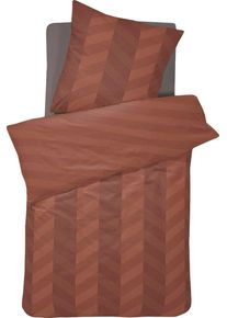 Damai Bettwäsche »Atomy« 2 Stk. tlg. mit Fischgrätmuster in rot, Größe B/L: 80 cm x 80 cm