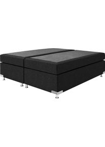 Westfalia Schlafkomfort Boxspringbett »Holland« ohne Kopfteil in grau, Größe Liegefläche B/L: 200 cm x 200 cm