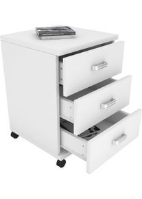 Vcm Container »Holz Rollcontainer Bürocontainer Schublade Tobila« in weiß