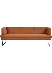 K+w Komfort & Wohnen K+W Komfort & Wohnen Polsterbank »Cube« Hammerkissenoptik in braun, Größe B/H/T: 229 cm x 82 cm x 67 cm