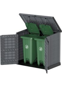 Vcm Gerätehaus »StoreAway Mülltonnenbox Gartenhaus 1200 L« in grau