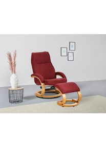 Home Affaire Relaxsessel »Paris in rot, Größe B/H/T: 67 cm x 107 cm x 78 cm