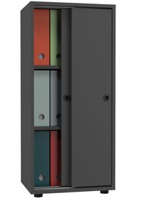 Vcm Aktenschrank »Büroschrank Schiebetüren Aktenschrank Ulas 3fach« in grau