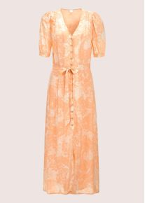 Madeleine Mode Madeleine Damen Midikleid »Kleid Durchgeknöpftes Sommerkleid mit floralem Print« in weiß, Größe 40