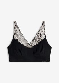 Laserskuren bralette Feel Comfort - svart - storlek 44/46 (L) - bonprix