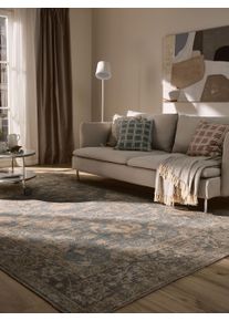 benuta Nest Tapis Vintage Lorenzo Bleu 120x170 cm - Tapis poil ras / effet usé